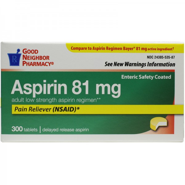 Aspirin 81 mg Enteric Safety Coated Ryan Pharmacy