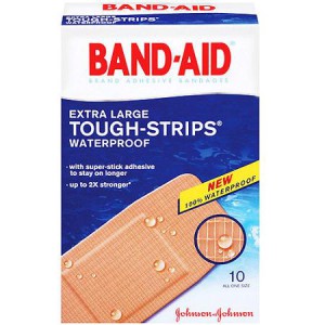 Band-Aid Brand Adhesive Bandages Tough-Strips Extra Large