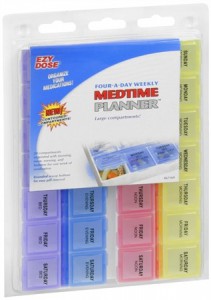 Ezy-Dose Medtime Planner Four-a-Day Weekly