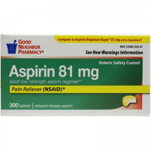 Aspirin 81 mg Enteric Safety Coated