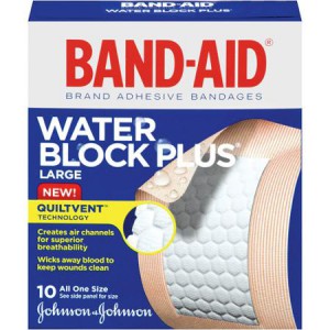 Band-Aid Adhesive Bandages, Water Block Plus
