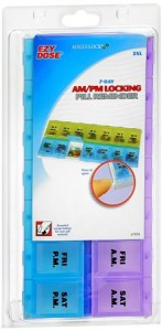 Ezy-Dose Adult-Lock 7-Day AMPM Locking Pill Reminder 2XL
